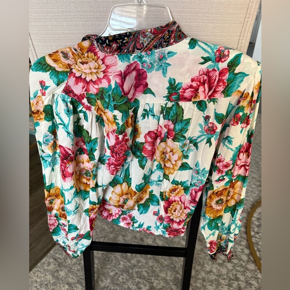 Rare Vintage Carole Little Floral Skirt & Cropped Top Set | Small (4–6) - Picture 7 of 9